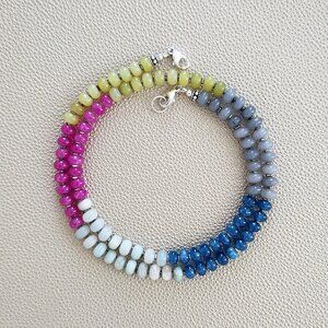 MIDNIGHT DANCE MULTI GEMSTONE NECKLACE--20"